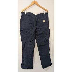 Carhartt Women's Navy Blue Loose Fit Work Utility Pants Size‎ 14